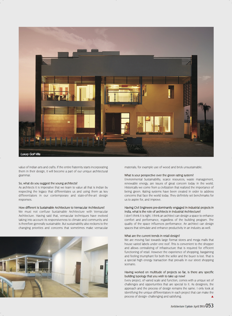 Architecture Update Magazine - Sheila Sri Prakash